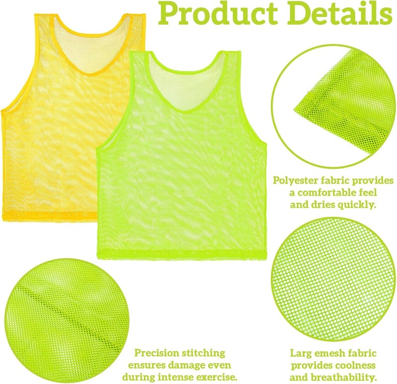 Rainflow Pinnies Soccer Pennies - Set of 6 Team Practice Jersey for Youth Teen Adult,Pennies for Sports,Scrimmage Vest - Image 4